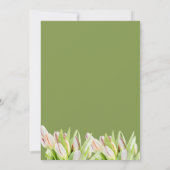 Chic Sage Green Tulip Floral Modern Einladung (Rückseite)