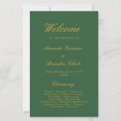 Chic Sage Green und Gold Elegante Hochzeit (Vorderseite)