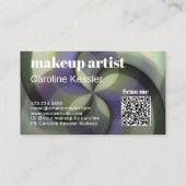 Chic Sage Green Violet Lavender Purple Art Pattern Visitenkarte (Rückseite)