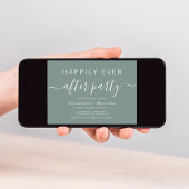 Chic Sage Green Wedding After Party Einladung