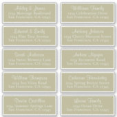 Chic Sage Green Wedding Guest Address Labels (Vorderseite)