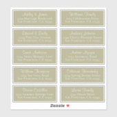 Chic Sage Green Wedding Guest Address Labels (Blatt)