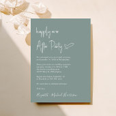 Chic Sage Green Wedding Reception Einladung
