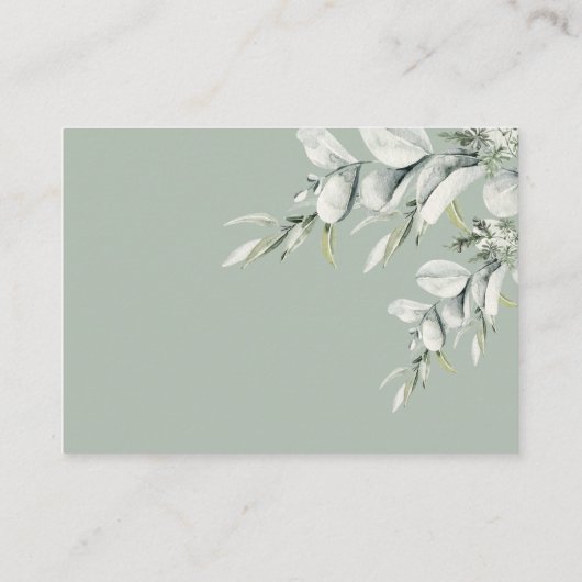 Chic Sage Greenerity Woodland Animals Windeln Raff Begleitkarte (Rückseite)