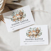 Chic Sage Greenerity Woodland Animals Windeln Raff Begleitkarte