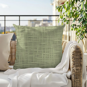 Chic Sage Herb Green Imitate Jute Fabric Muster Kissen