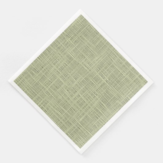Chic Sage Herb Green Imitate Jute Fabric Muster Serviette (Ecke)