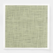 Chic Sage Herb Green Imitate Jute Fabric Muster Serviette (Vorderseite)