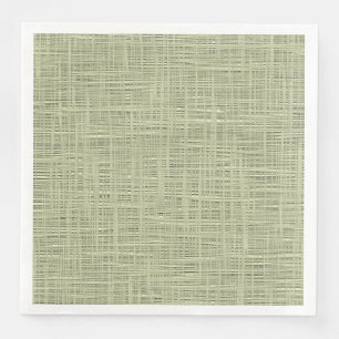 Chic Sage Herb Green Imitate Jute Fabric Muster Serviette