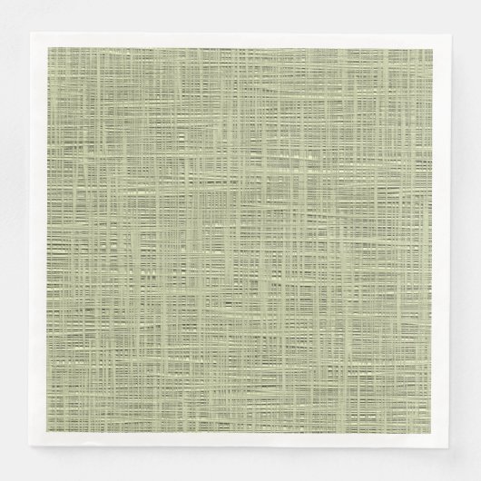 Chic Sage Herb Green Imitate Jute Fabric Muster Serviette (Vorderseite)