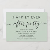 Chic Sage Wedding After Party Einladung (Vorderseite)