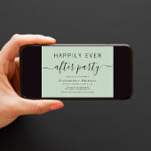 Chic Sage Wedding After Party Einladung