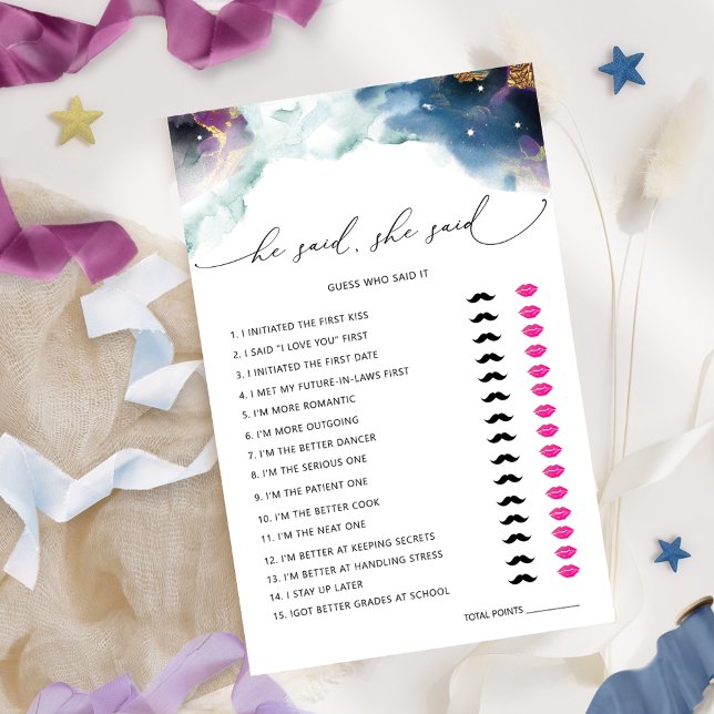 Chic sagte, sie sagte Celestis Brautparty Game (Von Creator hochgeladen)