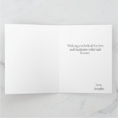 Chic Sakura Pink Blossom Foto Geburtstag Karte (Innenseite)