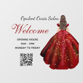 Chic Salon Glamour Luxury Salon Window Decal Fensteraufkleber (Blatt)