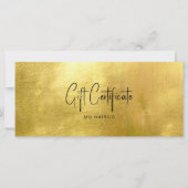 Chic Salon Gold & Black Geschenkzertifikat (Vorderseite)