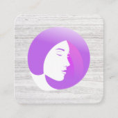 Chic Salon Stylist Quadratische Visitenkarte (Vorderseite)