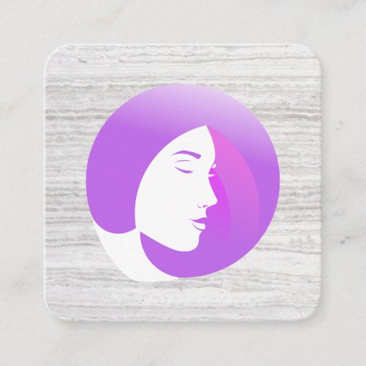 Chic Salon Stylist Quadratische Visitenkarte (Vorderseite)