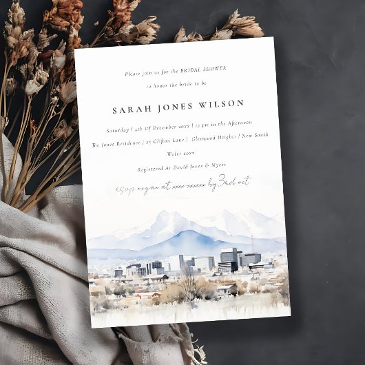 Chic Salt Lake City Utah Brautparty Einladung