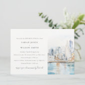 Chic San Francisco Landscape Rehearsal Dinner Einladung (Stehend Vorderseite)