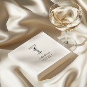 Chic Sand Champagne Birthday Party Serviette