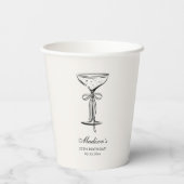 Chic Sand Champagne Party Pappbecher (Rückseite)