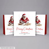 Chic Santa Claus Trendy Editable Christmas Bags Mittlere Geschenktüte