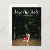 Chic Save the Date Postcard Ankündigungspostkarte (Vorne/Hinten)