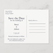 Chic Save the Date Postcard Ankündigungspostkarte (Rückseite)