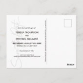 Chic Save the Date Script Custom Verlobung Foto Postkarte (Rückseite)