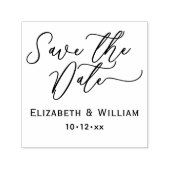 Chic Save the Date Wedding Typografy #1 Permastempel (Design)