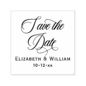Chic Save the Date Wedding Typografy #2 Name Datum Permastempel (Design)