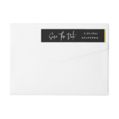 Chic Save the Date Wraparound Address Label (Rückseite)