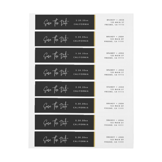 Chic Save the Date Wraparound Address Label (Bogen)