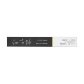 Chic Save the Date Wraparound Address Label (Person)