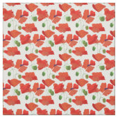 Chic Scarlet Field Poppies Blumenmuster Stoff (Muster)