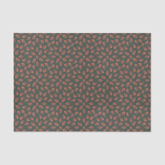 Chic Scatter Abstrakt Red Orange Feather Pattern Seidenpapier (Vorderseite)