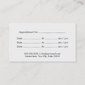 Chic Schere Holz Streifen Haarsalon Termin (Rückseite)