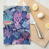 Chic Schildkrötenkorallen Geschirrtuch (Viertel Falte)