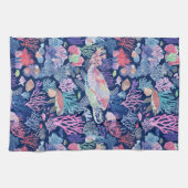 Chic Schildkrötenkorallen Geschirrtuch (Horizontal)