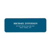 Chic Schlicht Ocean Blue Personalisiert Custom (Vorne)