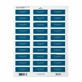 Chic Schlicht Ocean Blue Personalisiert Custom (Vorne)