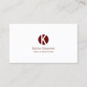 Chic Schlicht White Wine Red mit Monogram und Logo Visitenkarte (Vorderseite)
