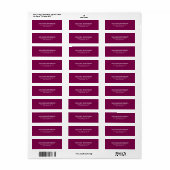 Chic Schlicht Wine Color Personalisiert Custom (Vorne)