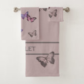 Chic-Schmetterlinge u. Liebe ist Skript auf Badhandtuch Set (Insitu)