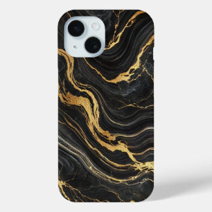 Chic Schwarz & Gold Metallisch Marmor Look Glamour Case-Mate iPhone Hülle