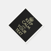 Chic Schwarz und Imitat Gold behielt ruhige Papier Serviette (Ecke)