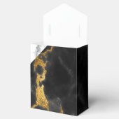 Chic Schwarz-weiß and Gold Marble Fevor Box Geschenkschachtel (Geöffnet)