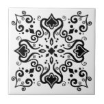 Chic Schwarz-weiß Azulejo Style Pattern A01b Fliese<br><div class="desc">Stilvoll Elegant Chic Azulejo Portugiesisch Mittelmeer Traditioneller Stil Moderne Muster Keramik schwarz auf einem weißen Hintergrund. Ideal für Innenarchitektur oder Backsplash. Für andere Farbvarianten kontaktieren Sie den Designer. Sie können Karo machen, wie das Muster aussieht, wenn die Fliesen auf diesem Link zusammengesetzt sind: https://www.zazzle.com/azulejo_white_black_pattern_a01c_scrapbook_paper-256894263436210694</div>