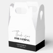 Chic Schwarz-weiß Birthday Danke Geschenkschachtel (Geöffnet)